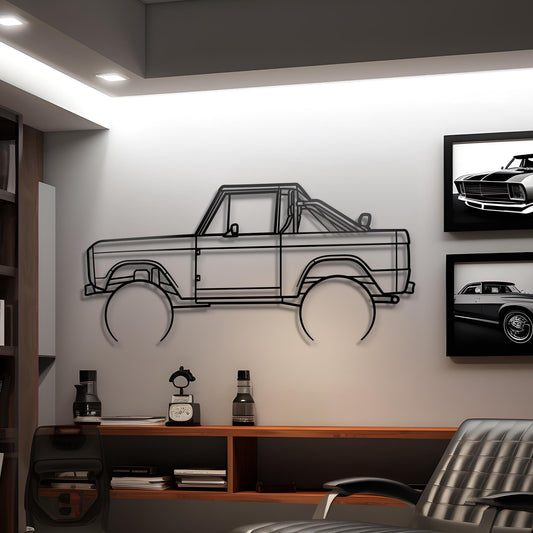 1968 Ford Classic  Bronco Convertible Metal Silhouette
